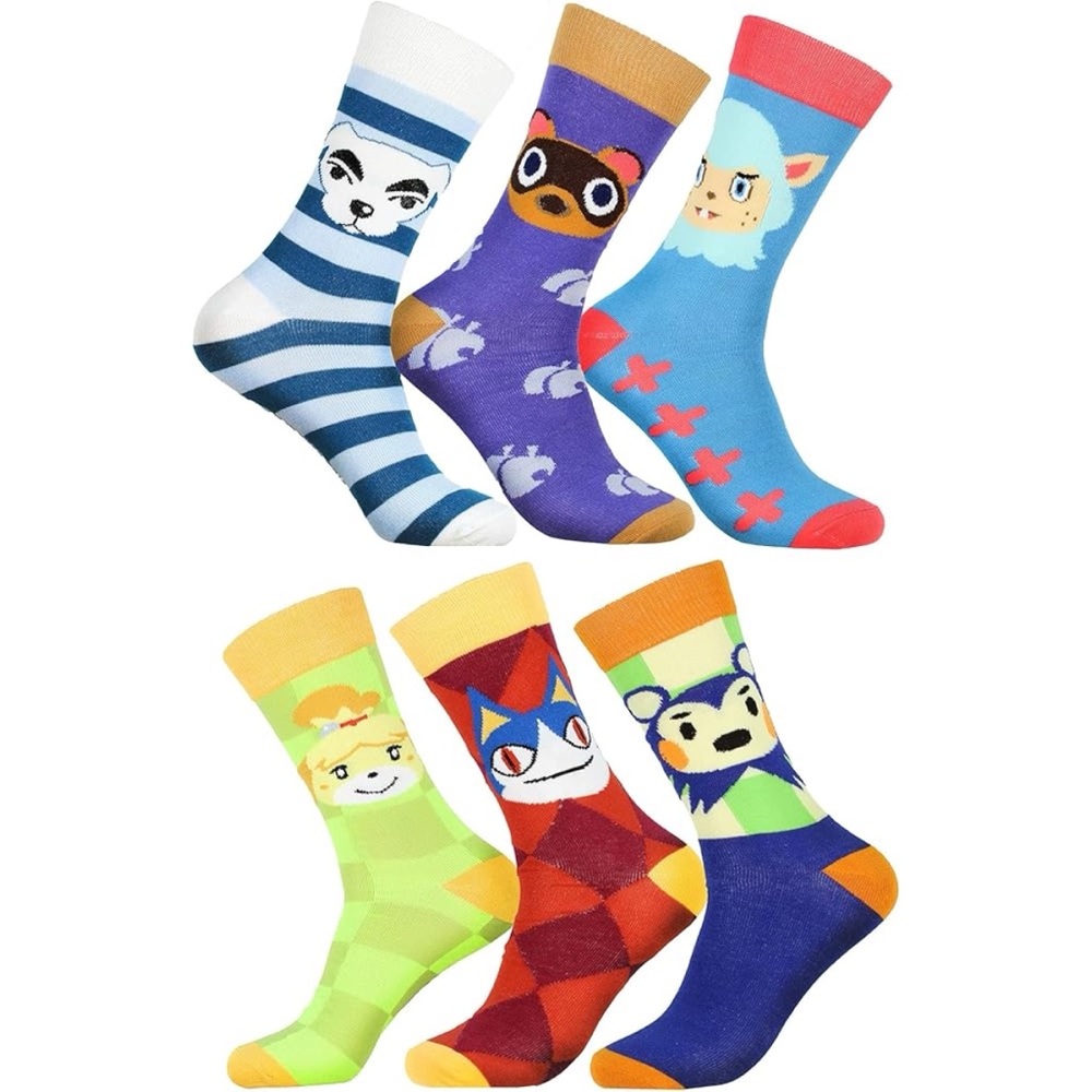 NWT Animal Crossing New Horizons socks - set of 6, fits sizes 8-12